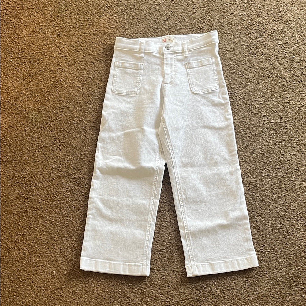 J. Crew Kids White Straight-Leg Denim Jeans